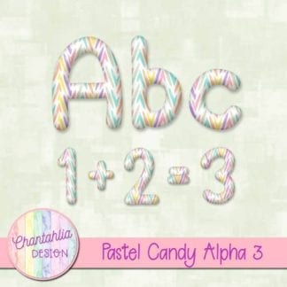 free alpha in a pastel candy design