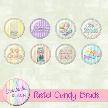 free pastel candy brads