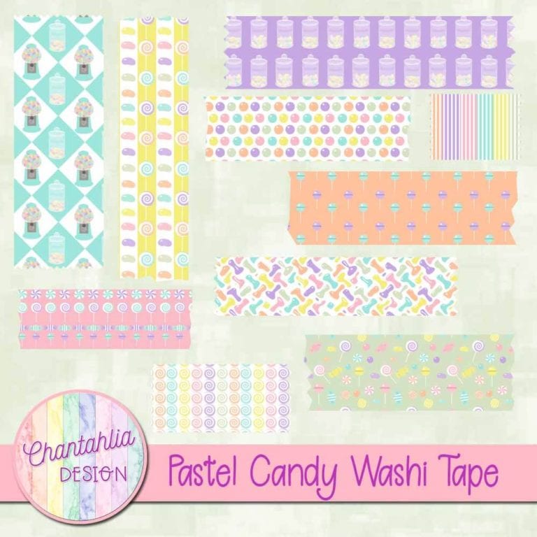Free Pastel Candy Washi Tape