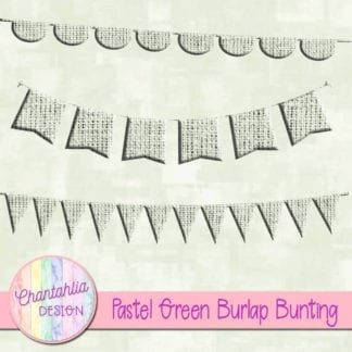 free pastel green burlap bunting