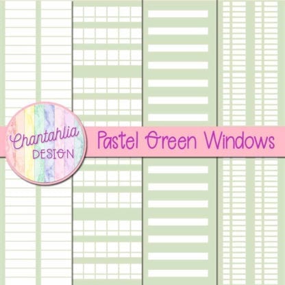 free pastel green windows digital papers