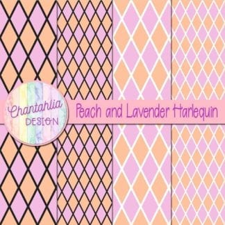 free peach and lavender harlequin digital papers
