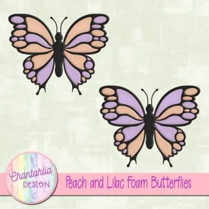 free peach and lilac butterflies