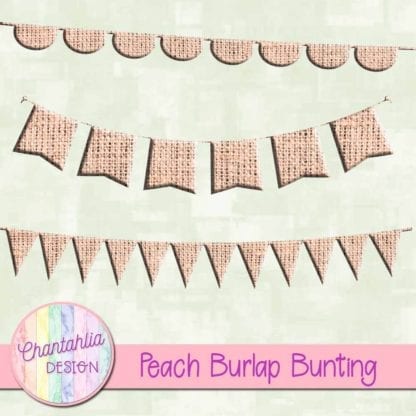 free peach burlap bunting