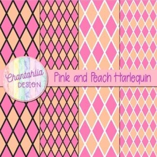 free pink and peach harlequin digital papers