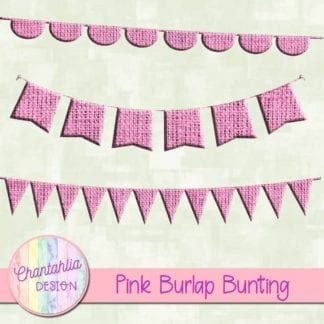 free pink burlap bunting