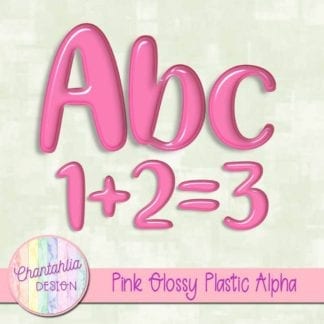 free pink glossy plastic alpha