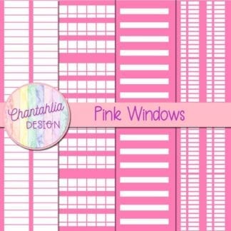 free pink windows digital papers