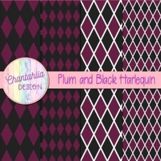free plum and black harlequin digital papers