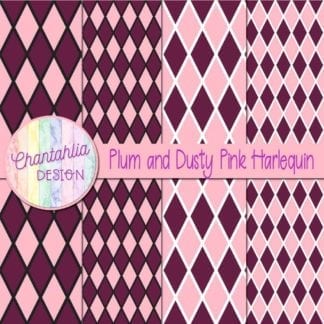free plum and dusty pink harlequin digital papers