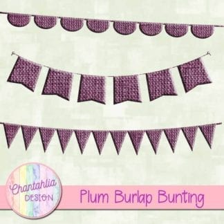 free plum burlap bunting