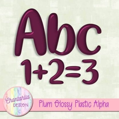 free plum glossy plastic alpha