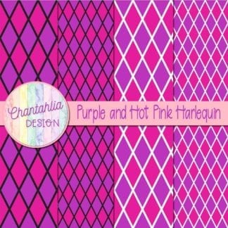 free purple and hot pink harlequin digital papers