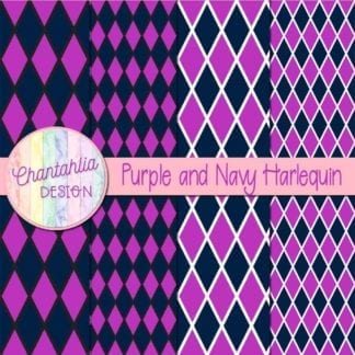 free purple and navy harlequin digital papers
