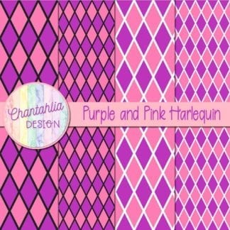free purple and pink harlequin digital papers