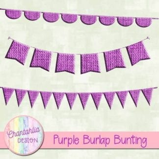 free purple burlap bunting
