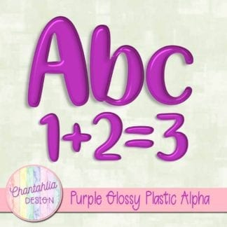 free purple glossy plastic alpha
