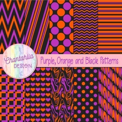 free purple orange and black patterns