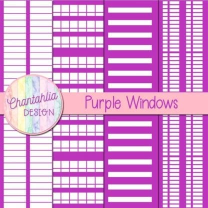 free purple windows digital papers