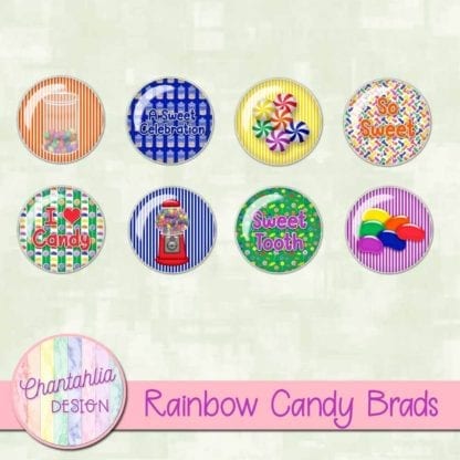 free rainbow candy brads