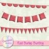 Free Red Burlap Bunting Design Elements