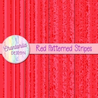 free red patterned stripes digital papers