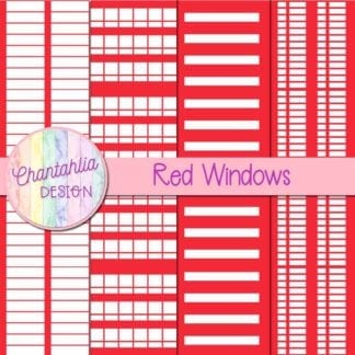 free red windows digital papers