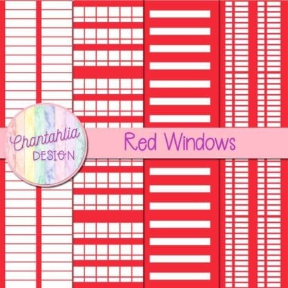 free red windows digital papers
