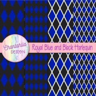 free royal blue and black harlequin digital papers