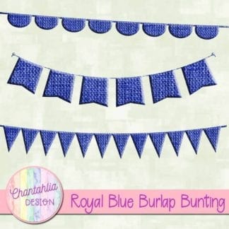 free royal blue burlap bunting