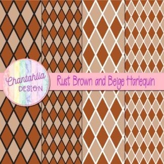 free rust brown and beige harlequin digital papers