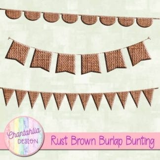 free rust brown burlap bunting