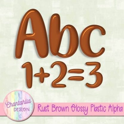 free rust brown glossy plastic alpha