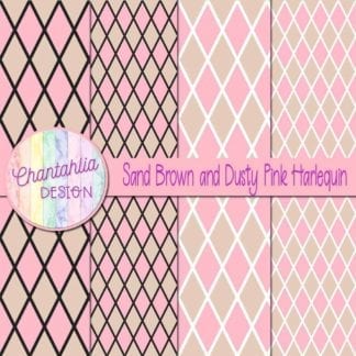 free sand brown and dusty pink harlequin digital papers