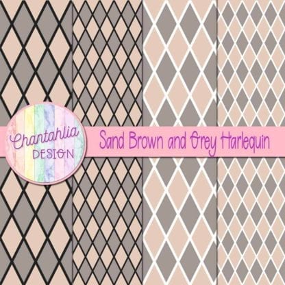 free sand brown and grey harlequin digital papers