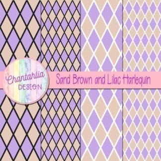 free sand brown and lilac harlequin digital papers