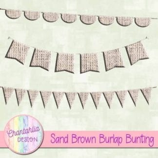 free sand brown burlap bunting