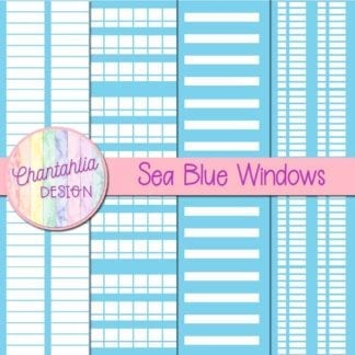 free sea blue windows digital papers