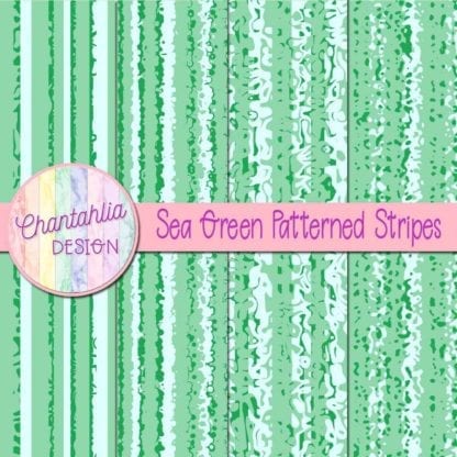 free sea green patterned stripes digital papers