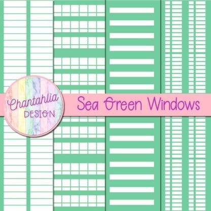 free sea green windows digital papers