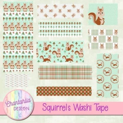 free squirrels washi tape