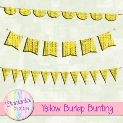 free yellow burlap bunting