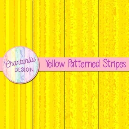 free yellow patterned stripes digital papers