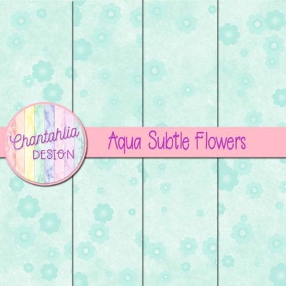 free subtle flowers digital papers