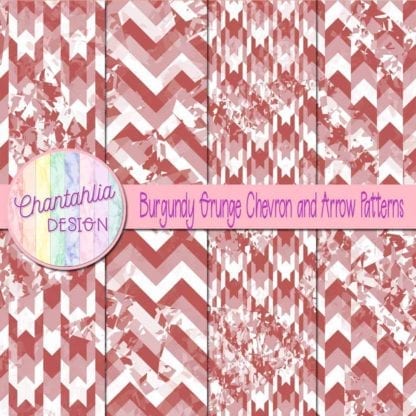 burgundy grunge chevron and arrow patterns