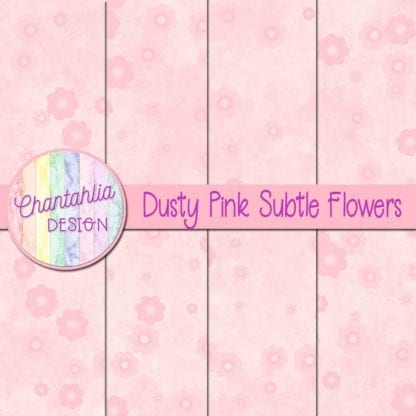 free subtle flowers digital papers