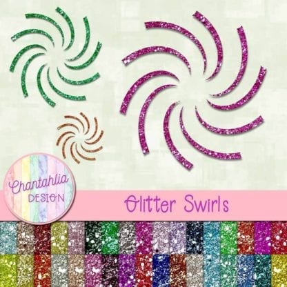 free glitter swirls design elements