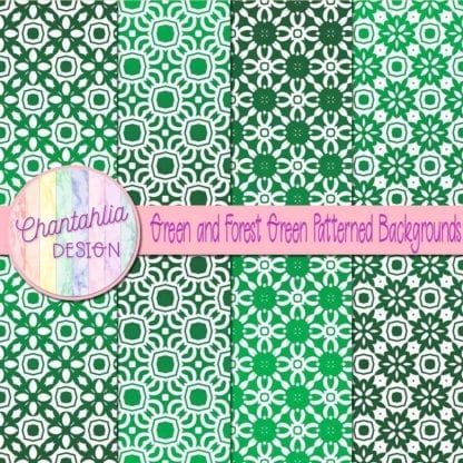 free green patterned digital paper backgrounds