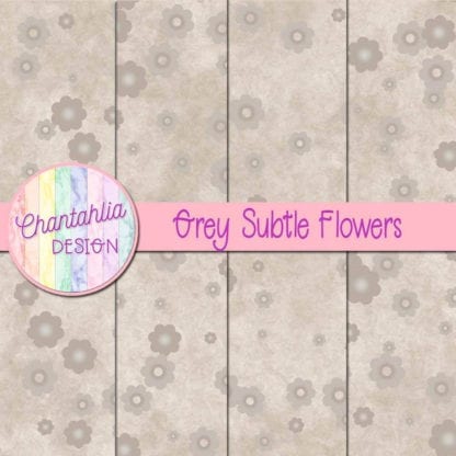 free subtle flowers digital papers