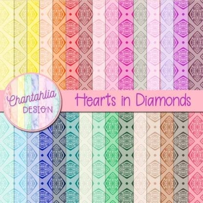 digital papers with diamond design